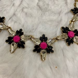 J Crew necklace pink and navy